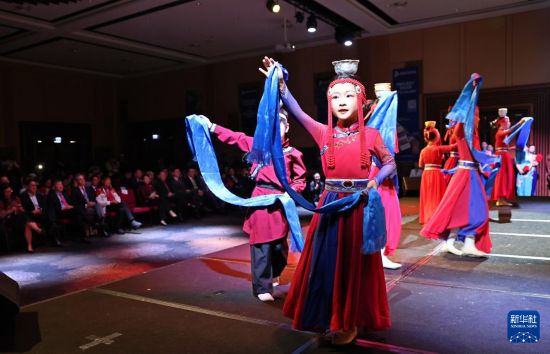 6月7日，演员在澳大利亚悉尼举行的“多文明、多民族联欢会”上表演中国民族舞蹈。新华社记者 龚兵 摄